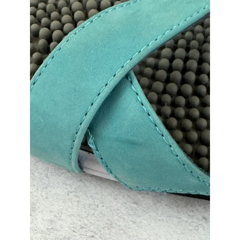 Kenkoh Massaging Sandals Blue Leather Men's 8 Women’s Size 9 EU 40